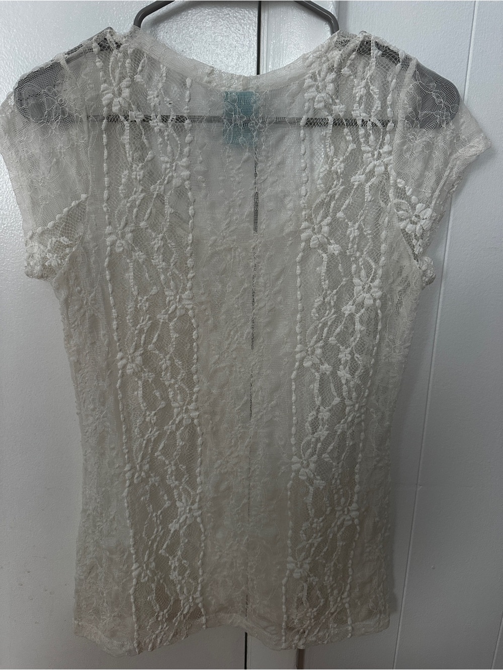 h.i.p. White Lace Overlay Top - Picture 2 of 3